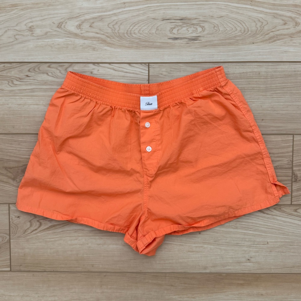 Aritzia TNA Orange Boxer Shorts